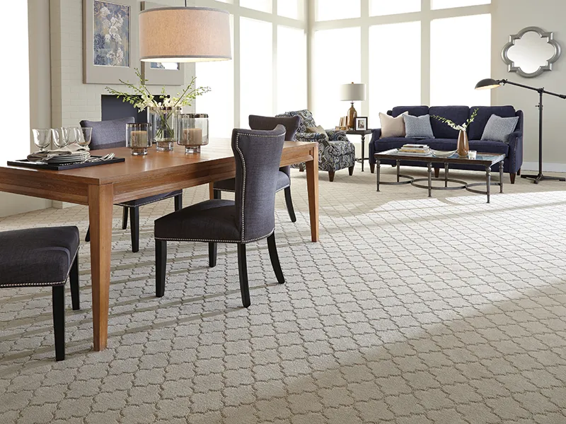 Open Concept Floor Plan with Carpeting | A & S Carpet Collection